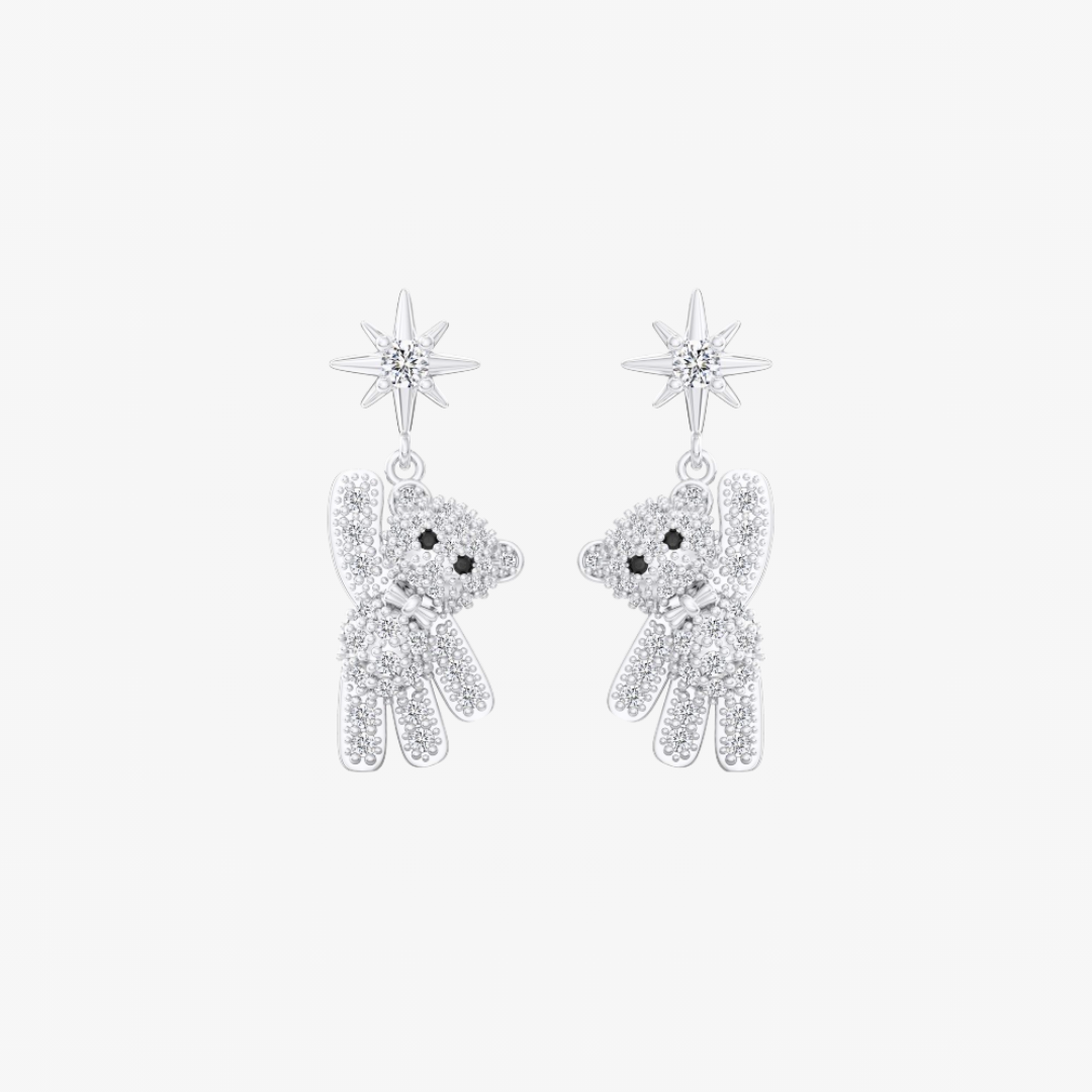 Baby bear earrings