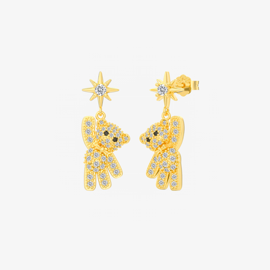 Baby bear earrings