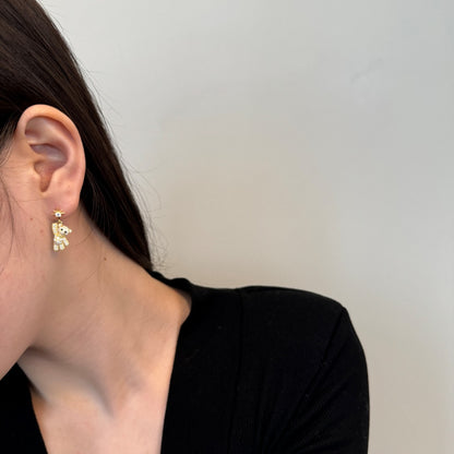 Baby bear earrings