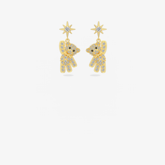 Baby bear earrings