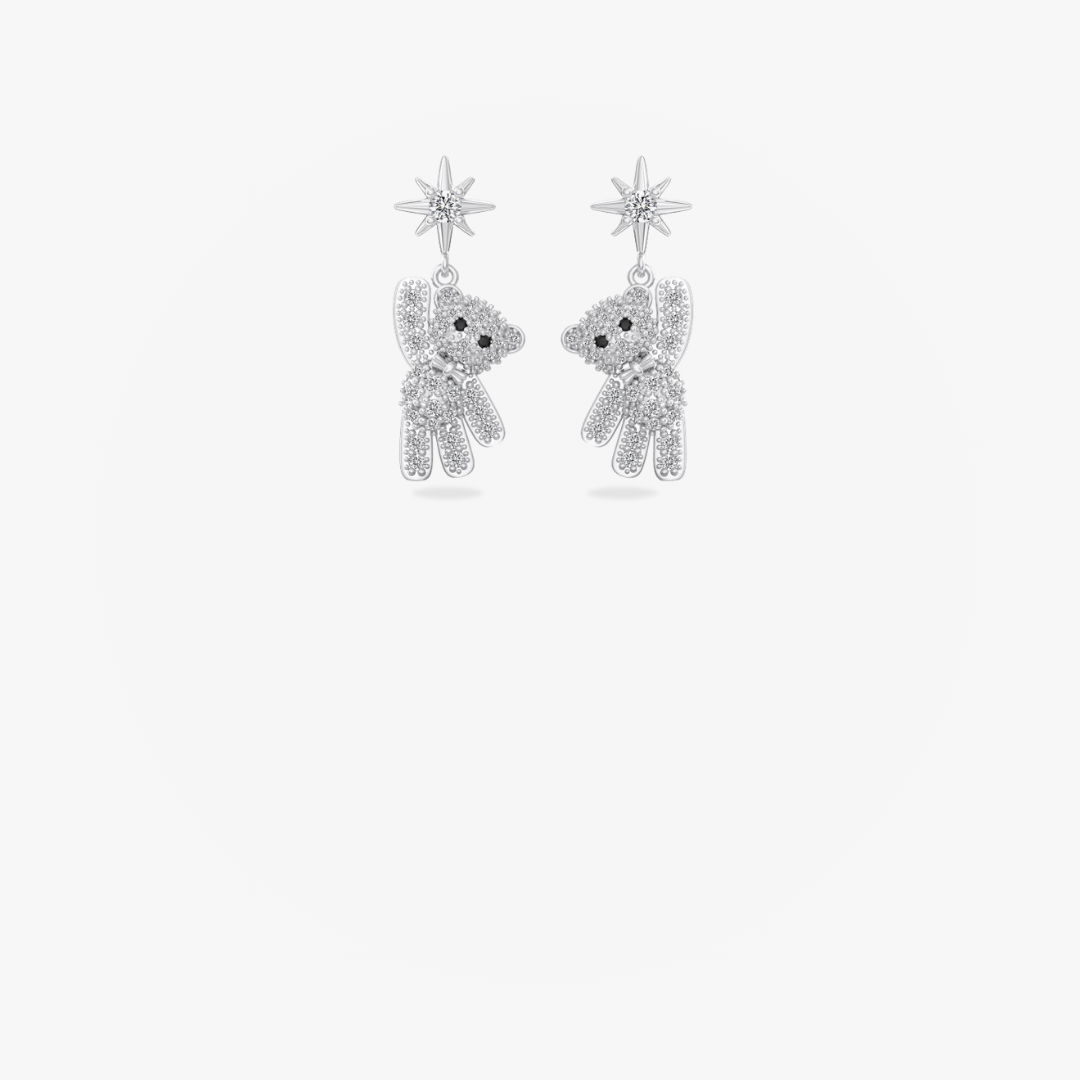 Baby bear earrings